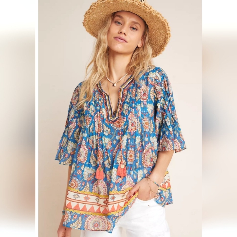 Anthropologie Verb By Pallavi Singhee Dulcie Swing Blouse XS